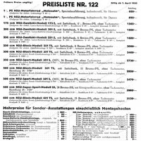 Preisliste D-Rad NSU